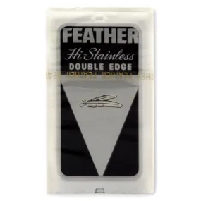 10 Black Feather Double-Edge Safety Razor Blades