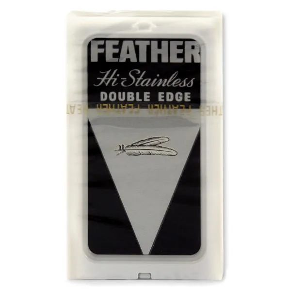 10 Black Feather Double-Edge Safety Razor Blades