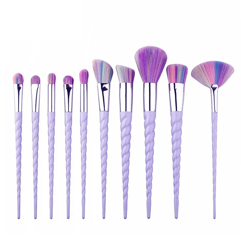 10pcs Unicorn Makeup Brushes