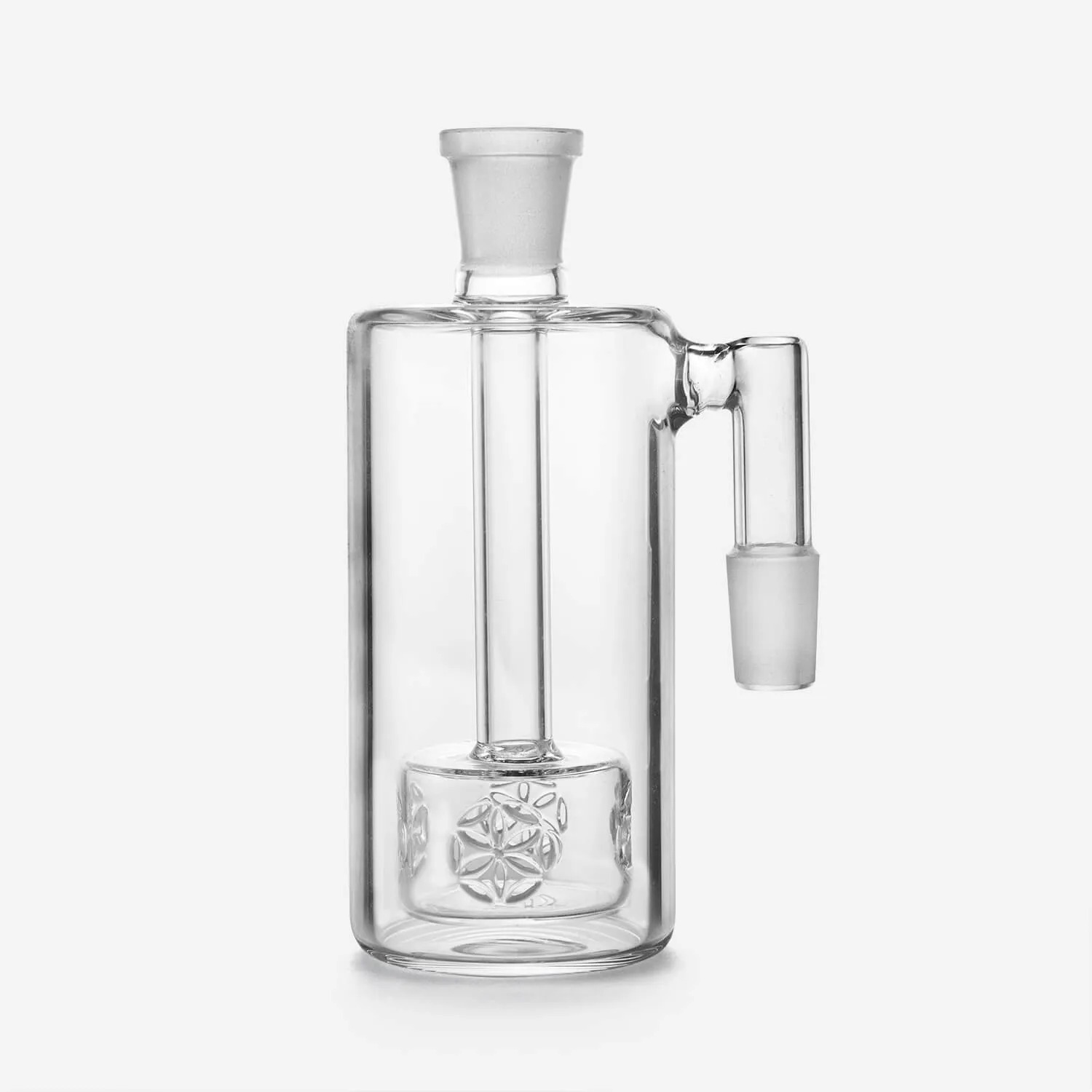 14mm Ash Catcher With  Flower Carving Perc