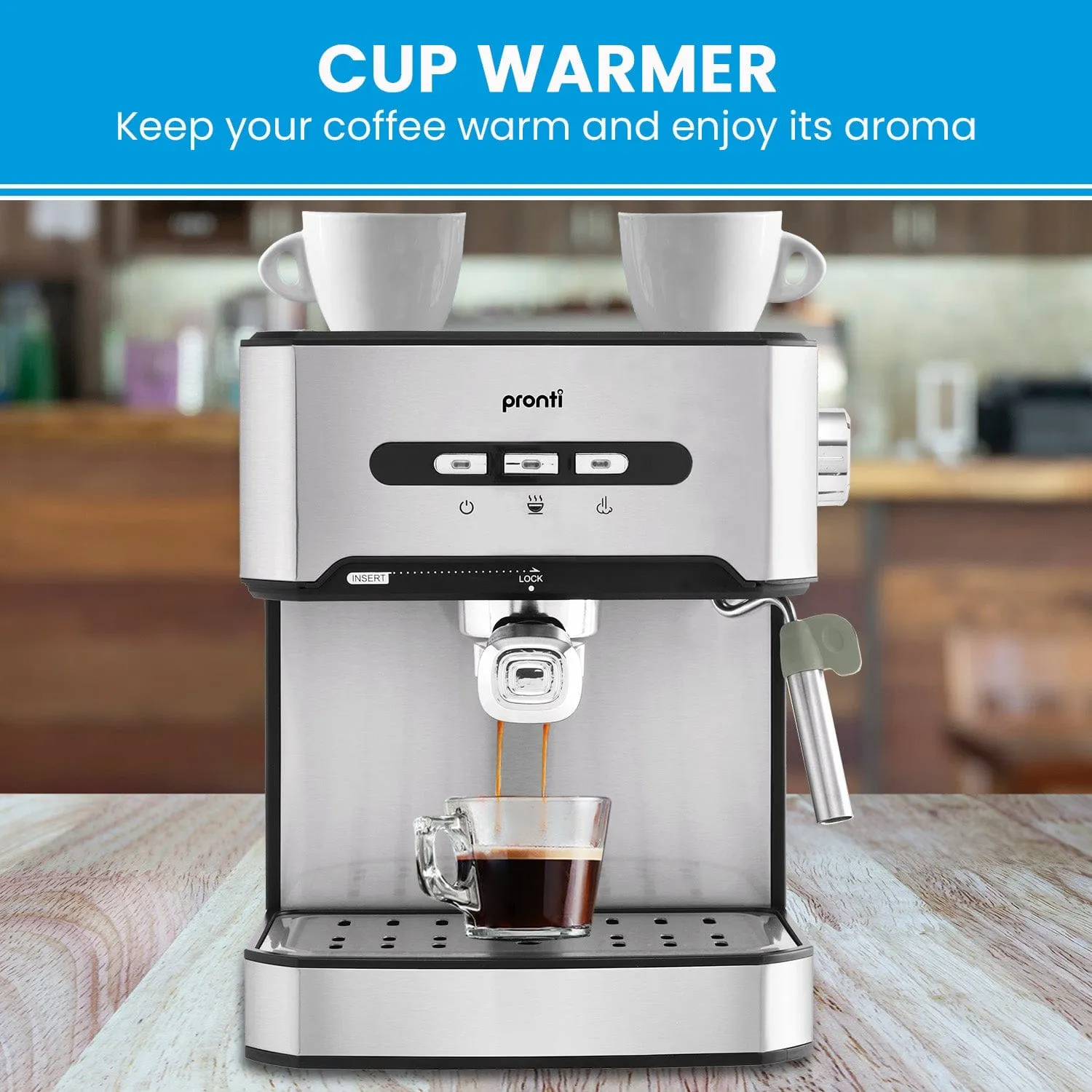 1.6L Automatic Coffee Espresso Machine with Steam Frother