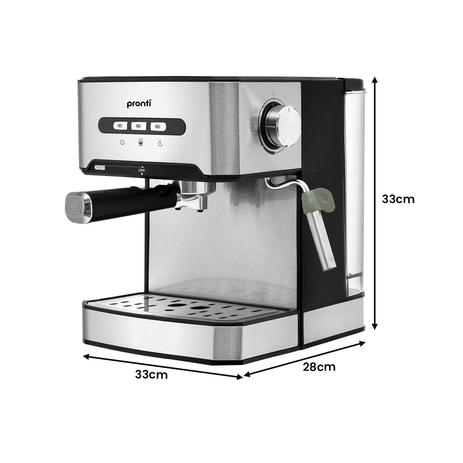 1.6L Automatic Coffee Espresso Machine with Steam Frother