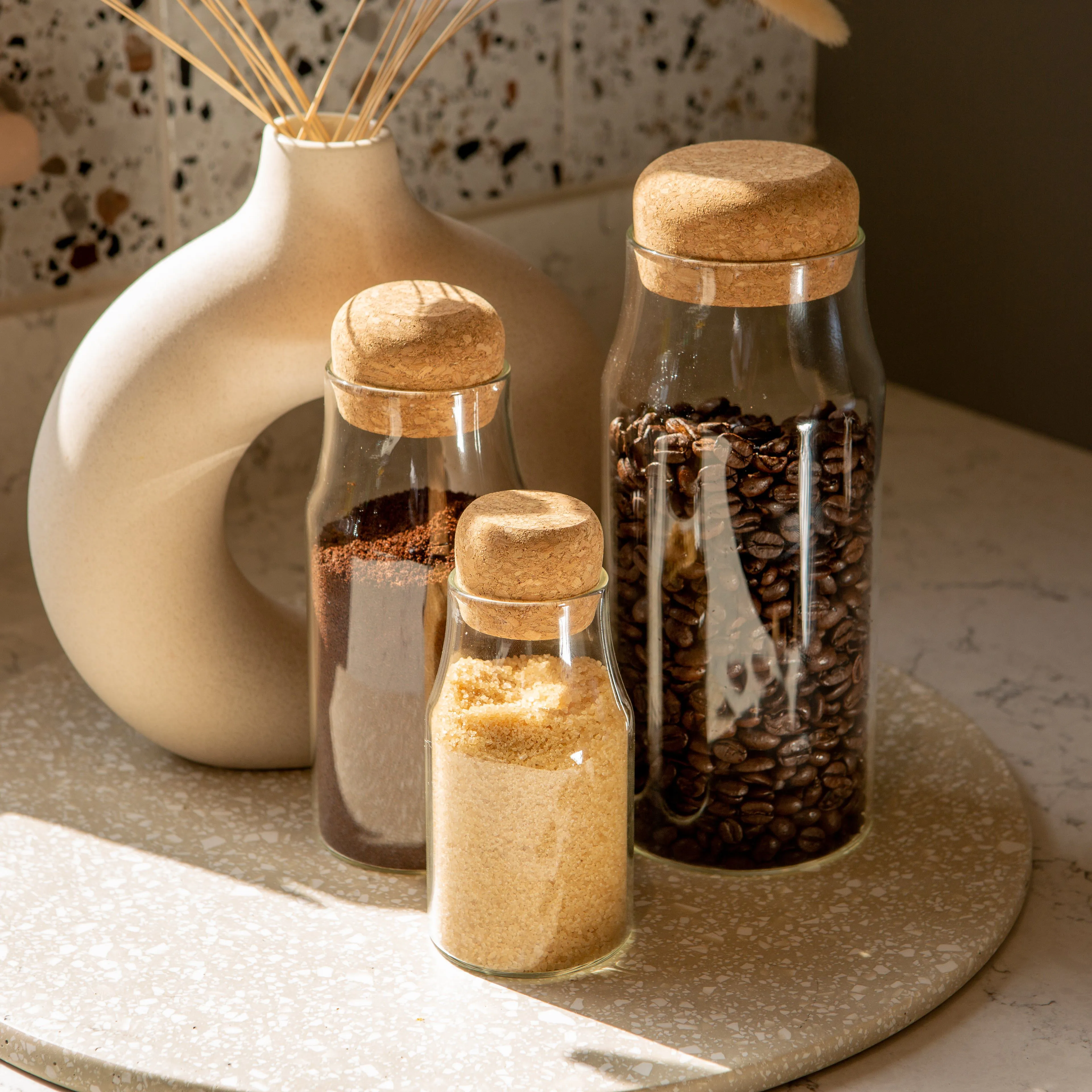 180ml Glass Storage Bottle with Cork Lid - By Argon Tableware