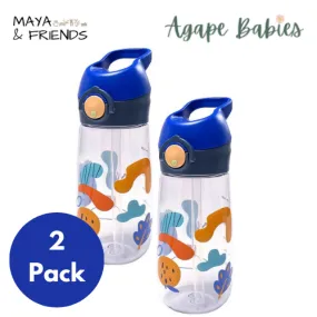 [2-Pack] Maya & Friends Tritan Water Bottle(480ml)- 3 Color