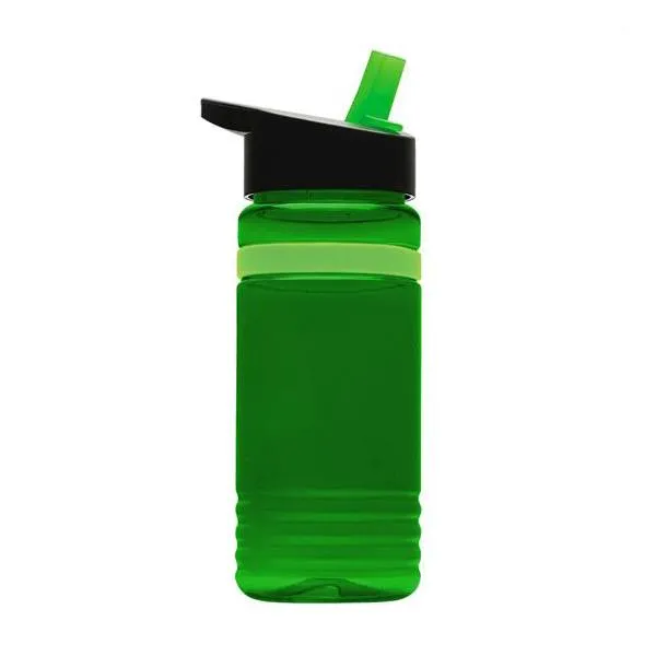 20 Oz. UpCycle RPET Bottle - Flip Straw Lid And Grip Band (Q403722)