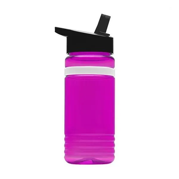 20 Oz. UpCycle RPET Bottle - Flip Straw Lid And Grip Band (Q403722)