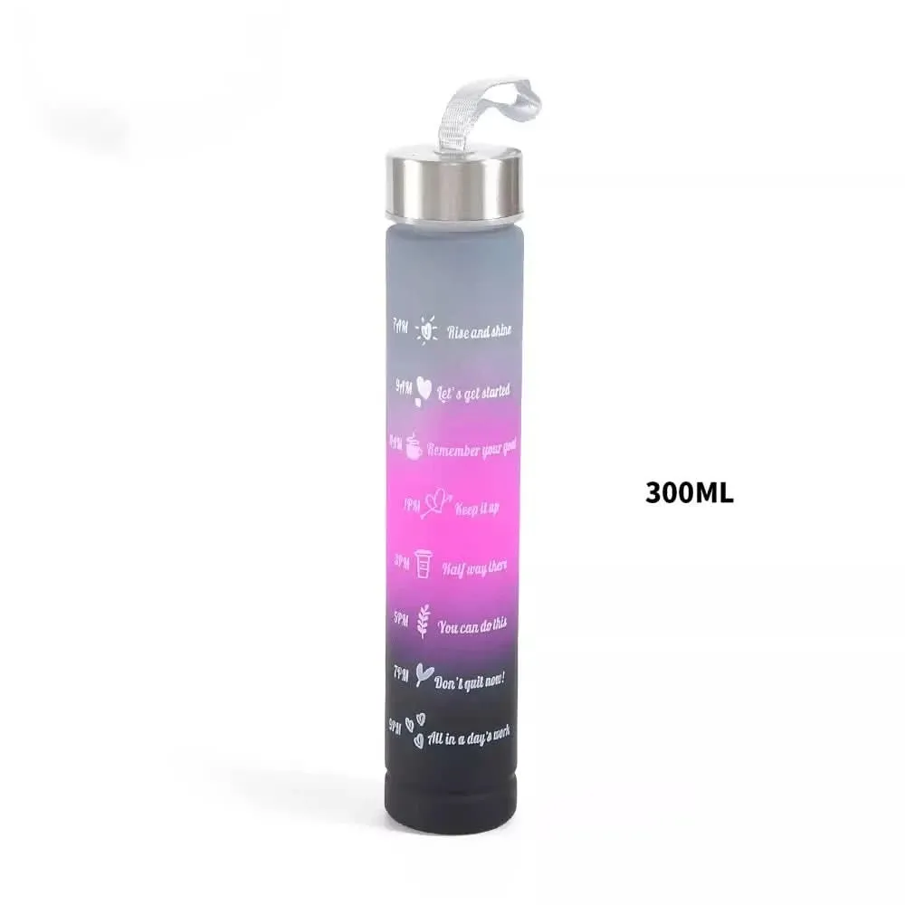 3-in-1 Trendy Motivational water bottle set with Time Markers & Inspirational Quotes(2000ml, 900ml, 300ml)