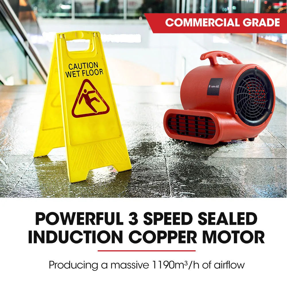 3-Speed Carpet Dryer Air Mover, 700CFM, LLDPE, Baumr-AG