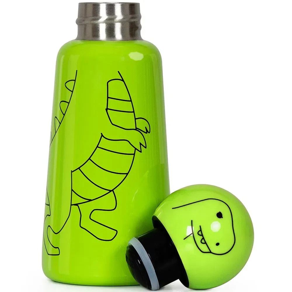 300ml Thermal Flask Green Dinosaur Stainless Steel