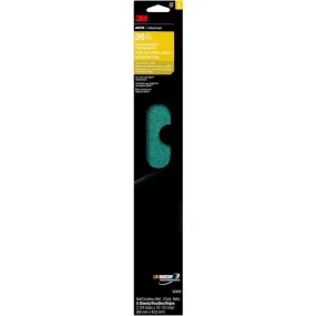 3M™ Green Corps™ File Sheets, 32232, 36 grit, 2-3/4 in x 16 1/2 in, 5 sheets per pack, 10 packs per case