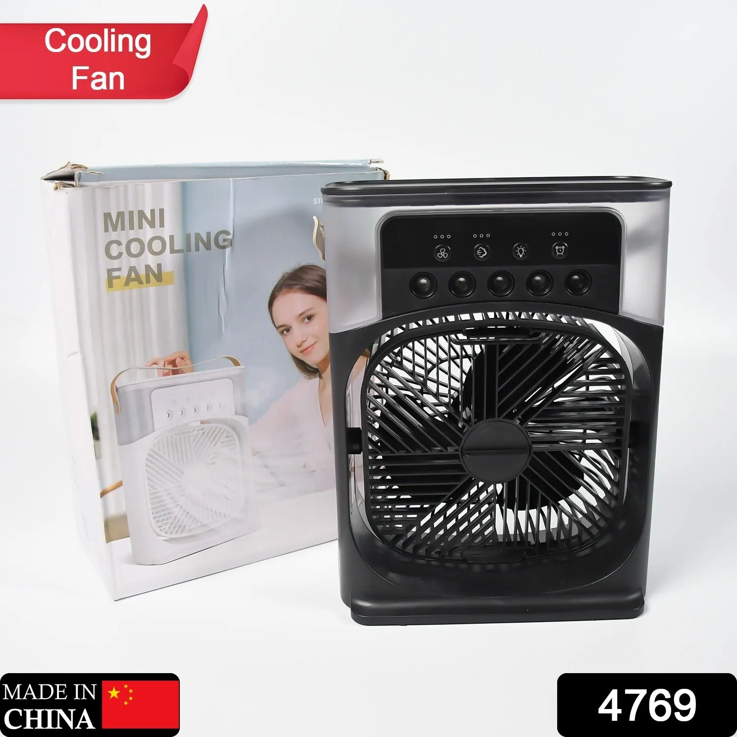 4769 Portable Air Conditioner Fan Personal Air Cooler Desk Cooling Fan (Battery Not Include)