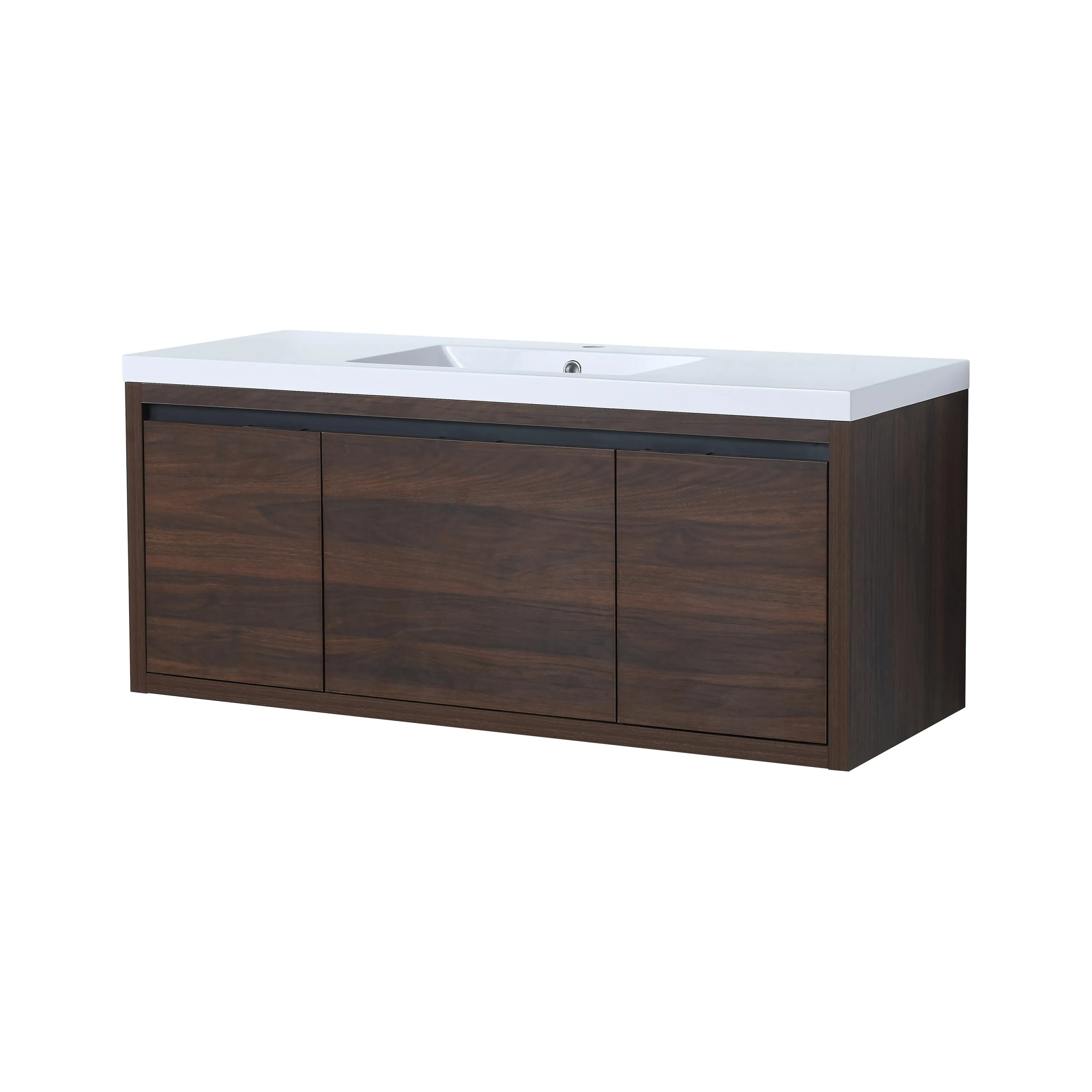 48 Inch Bathroom Cabinet With Sink - Walnut