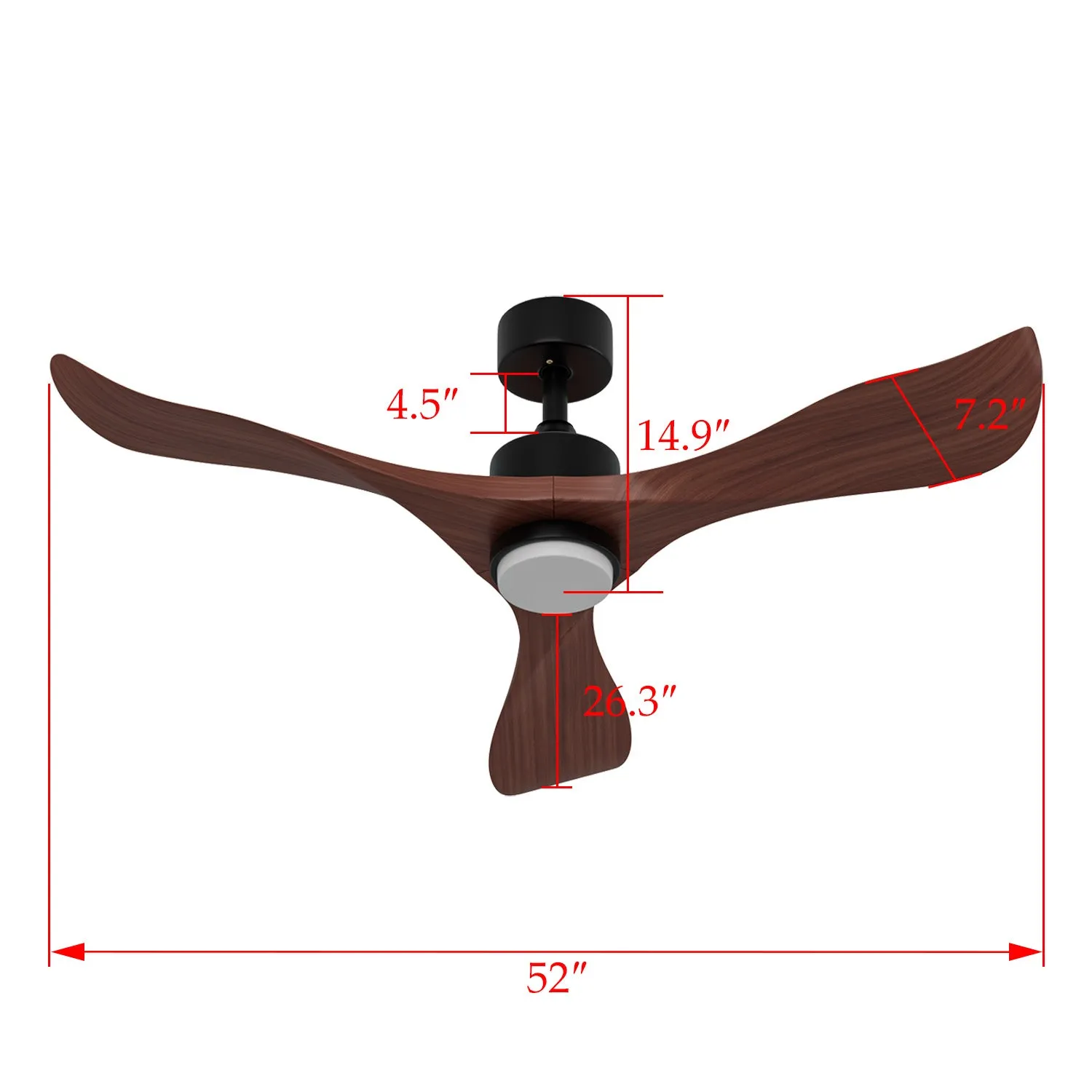 52'' Ceiling Fan with LED Lights