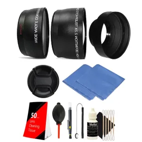 52mm Telephoto and Wide Angle Lens with Accessory Kit for Nikon DSLR Cameras