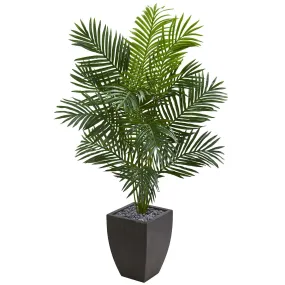 5.5’ Paradise Artificial Palm Tree in Black Planter