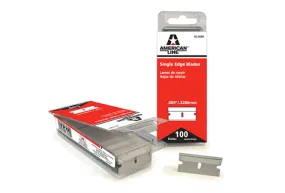 66-0089 - #9 SINGLE EDGE, ALUM BACK, RAZOR BLADES.  100/BOX