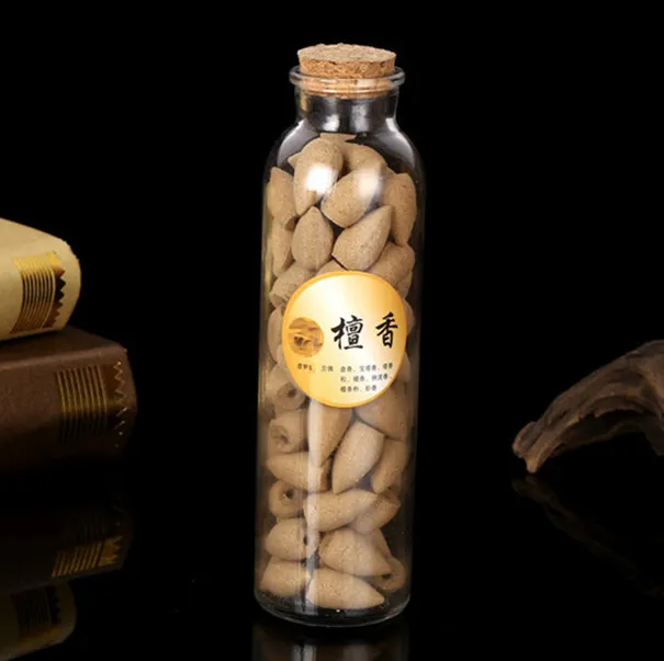 70Pcs Glass Bottle Smoke Backflow Incense Cones