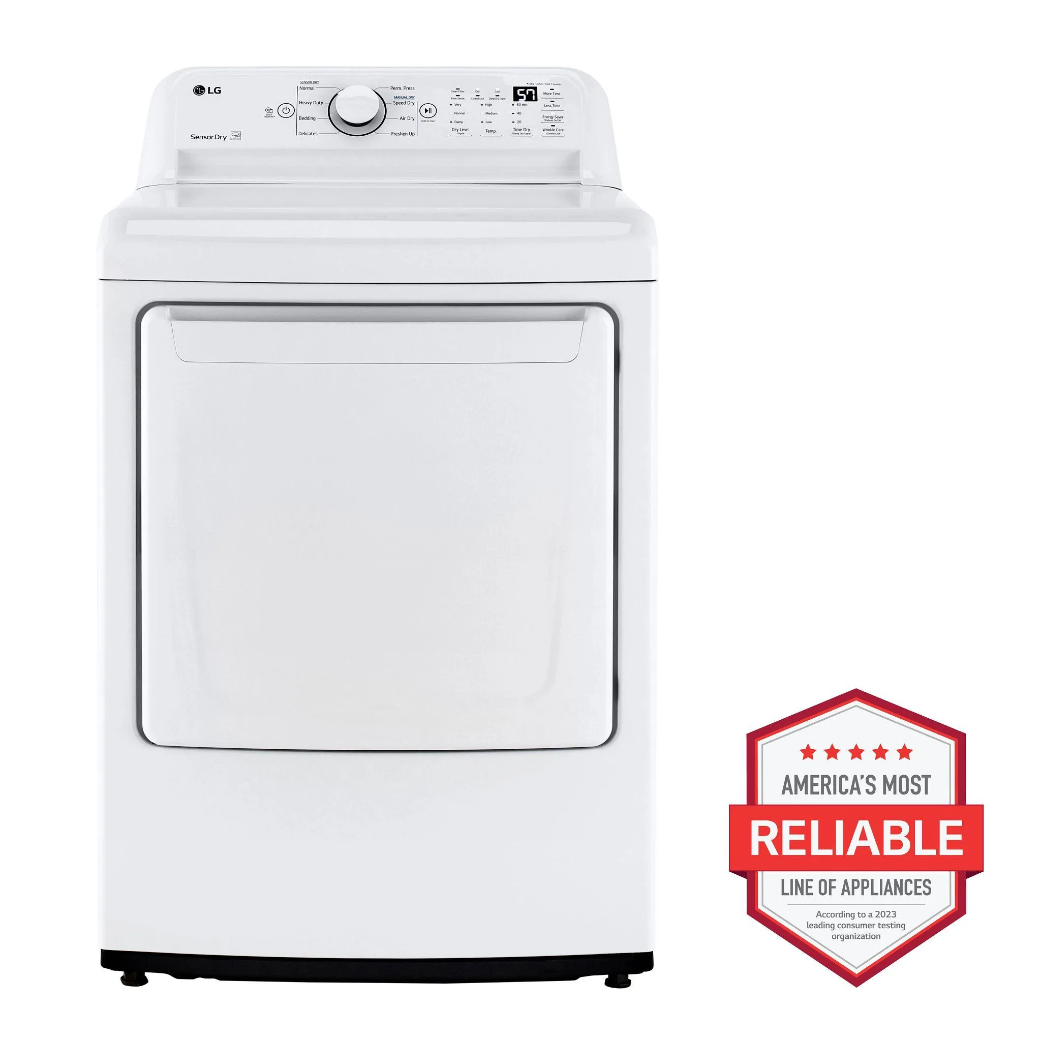 7.3 cu. ft. Ultra Large Capacity Electric Dryer with Sensor Dry Technology - (DLE7000W)