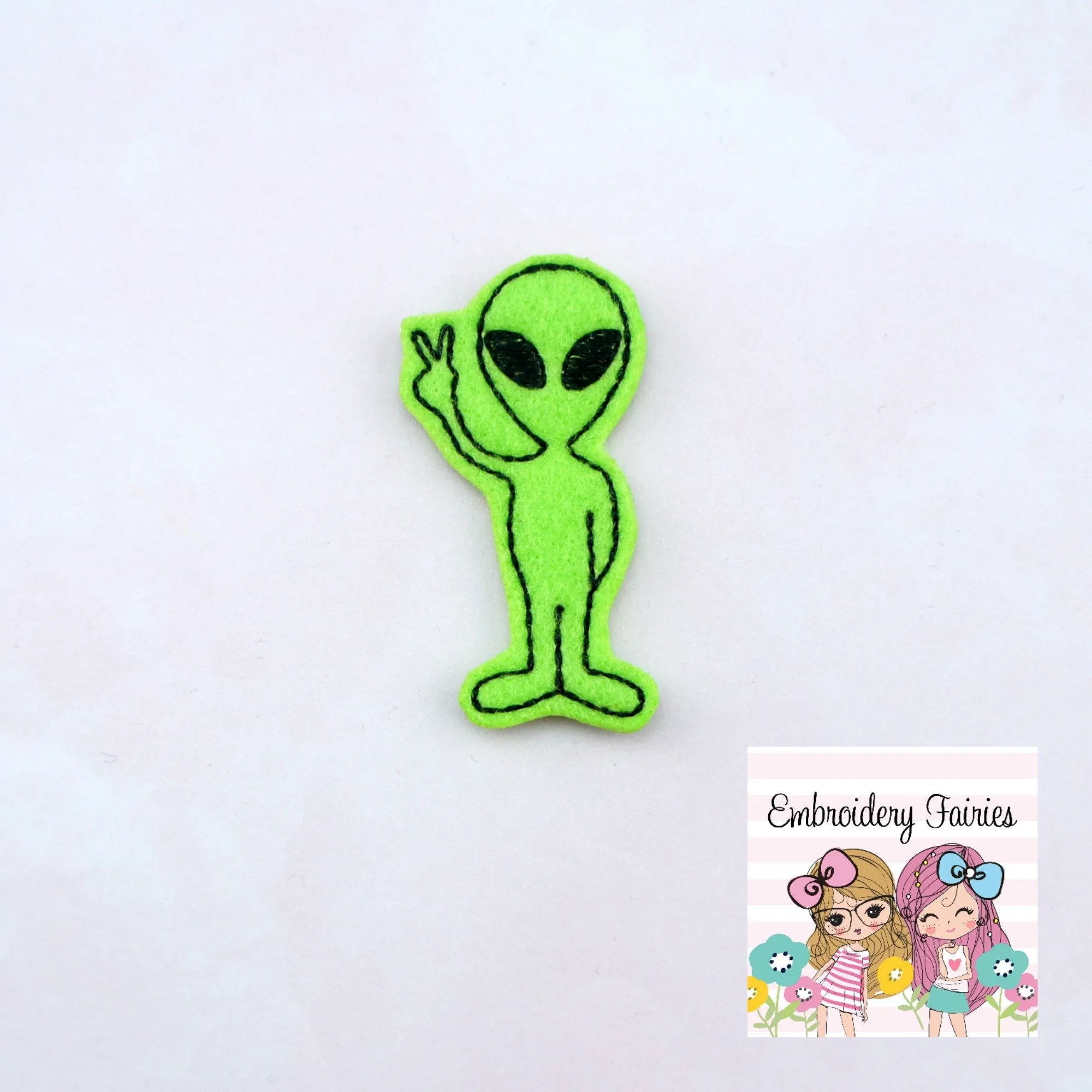 Alien Feltie File - Alien Feltie Design - Feltie Design - Machine Embroidery Design - Embroidery File - Feltie File