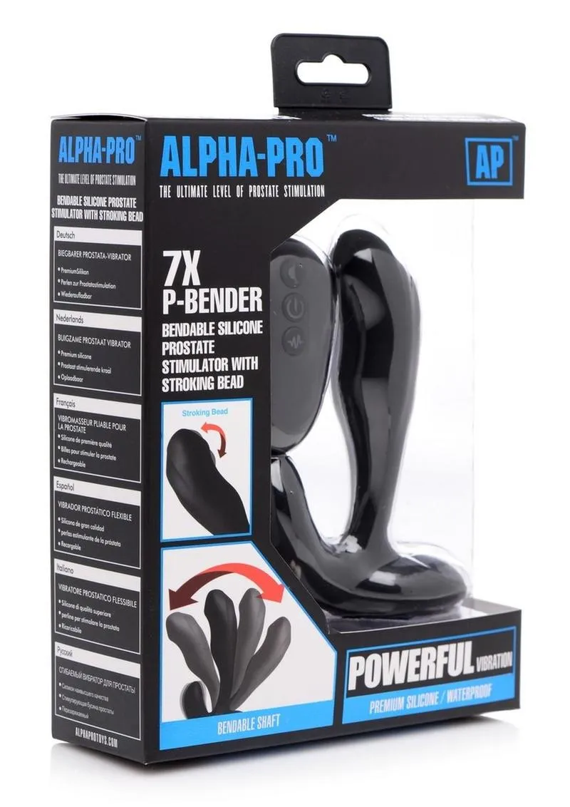 Alpha-Pro Bendable Prostate Stimulator with Stroking Bead