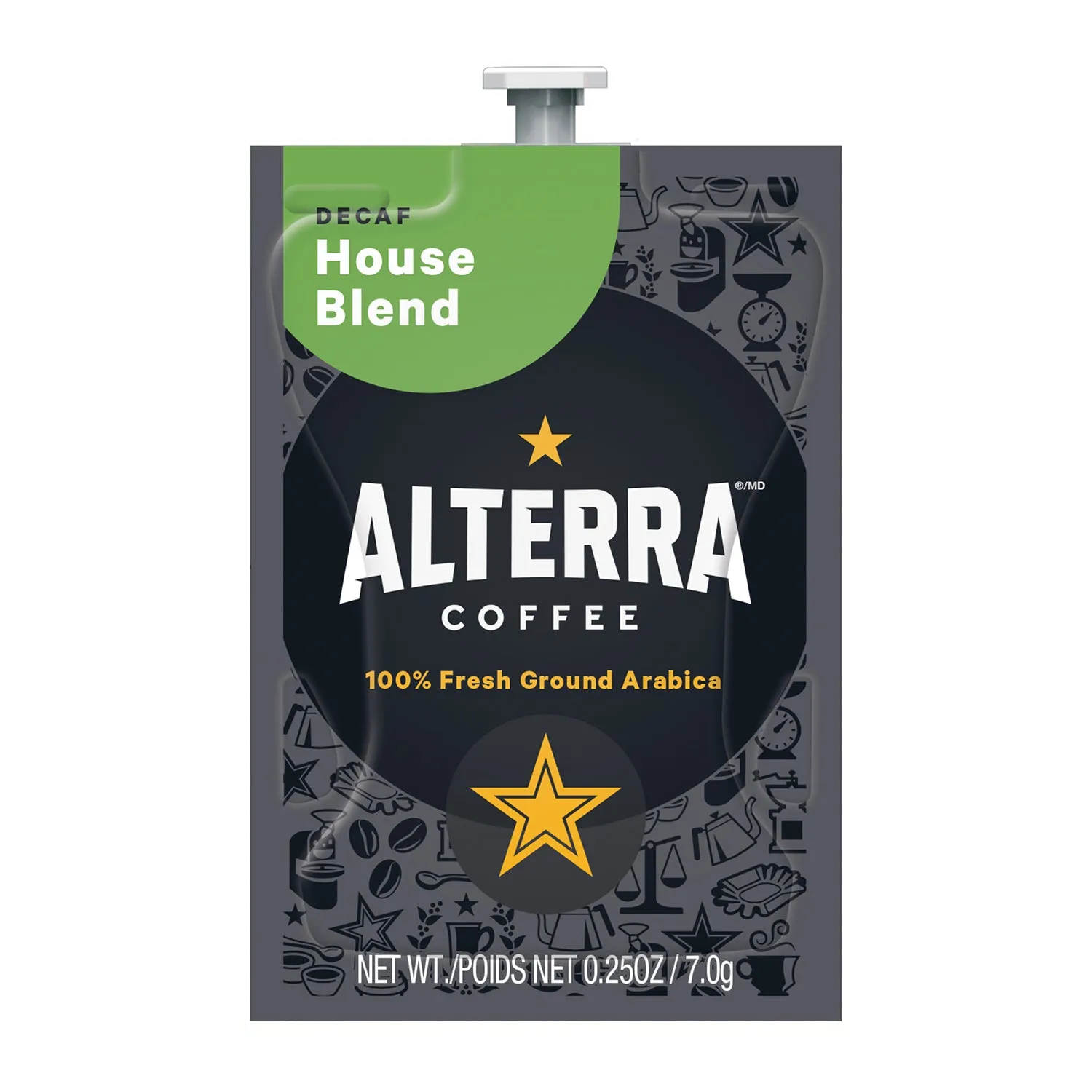 Alterra House Blend Decaf Coffee Freshpacks (20 Count or 100 Case)