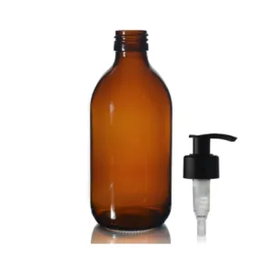 Amber glass bottle 500ml - Lotion pump