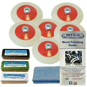 Angle Grinder Metal Polishing Buffing Kit Steel Stainless Steel 10pc - Pro-Max