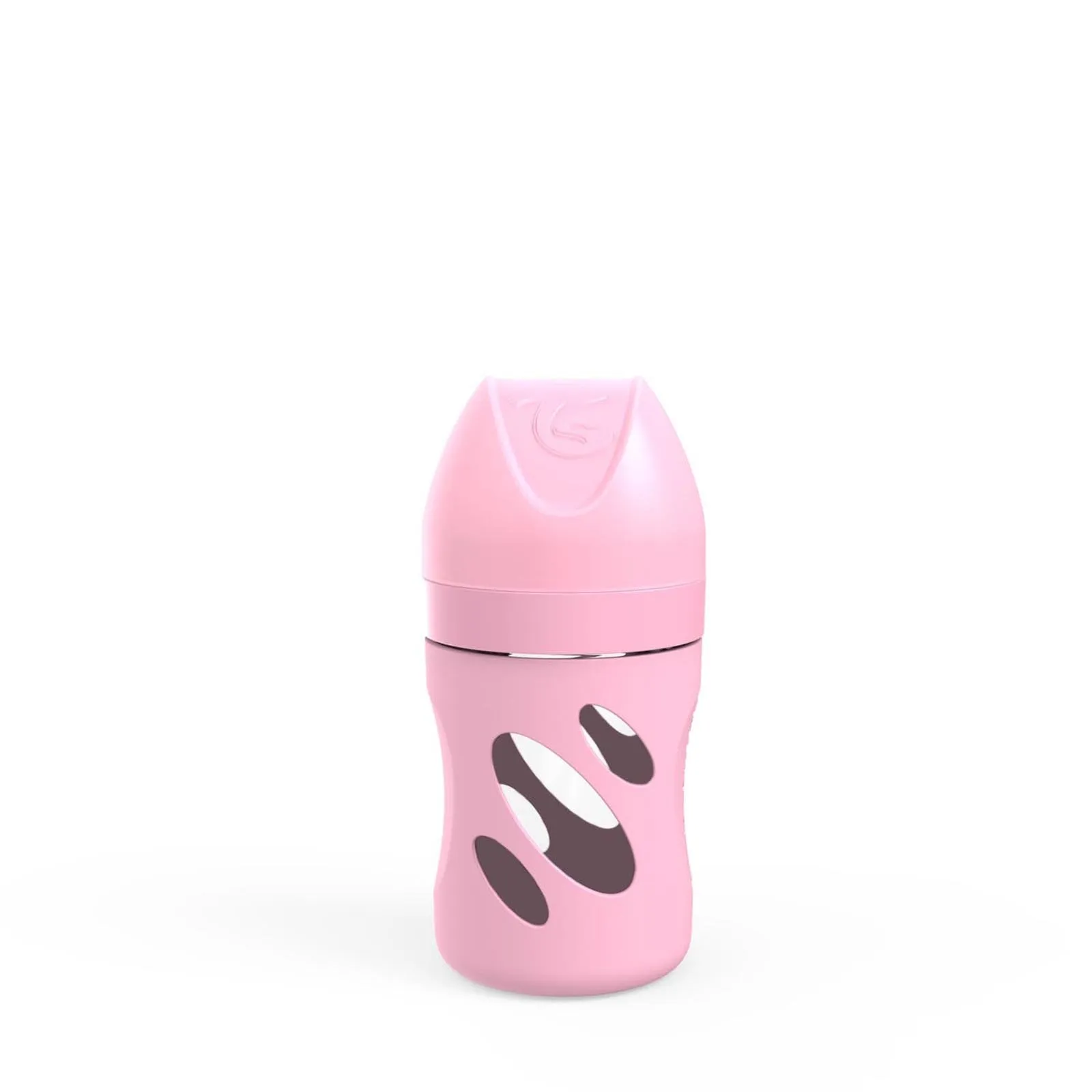 Anti-Colic Glass Baby Bottle 180ml Pastel Pink