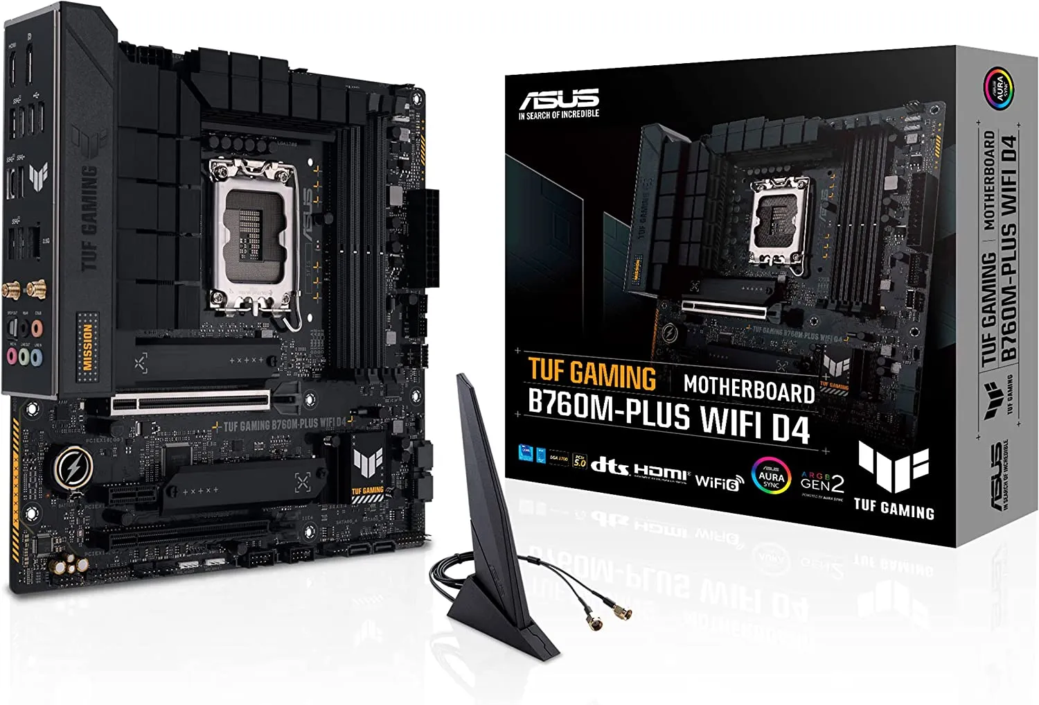 Asus TUF Gaming B760M-Plus WIFI D4 Motherboard Intel LGA 1700 socket: Ready for 13th Gen Intel Core processors & 12th Gen Intel Core, Pentium Gold and Celeron Processors