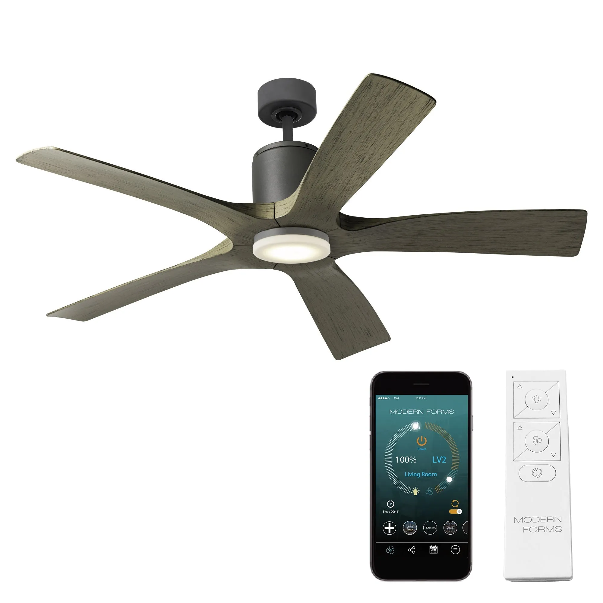 Aviator Indoor/Outdoor 5-Blade 54" Smart Ceiling Fan with Remote Control