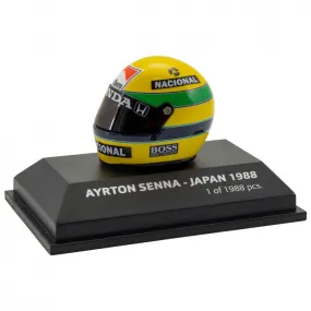 Ayrton Senna Mini Helmet, 1:8 scale, Yellow, 2018