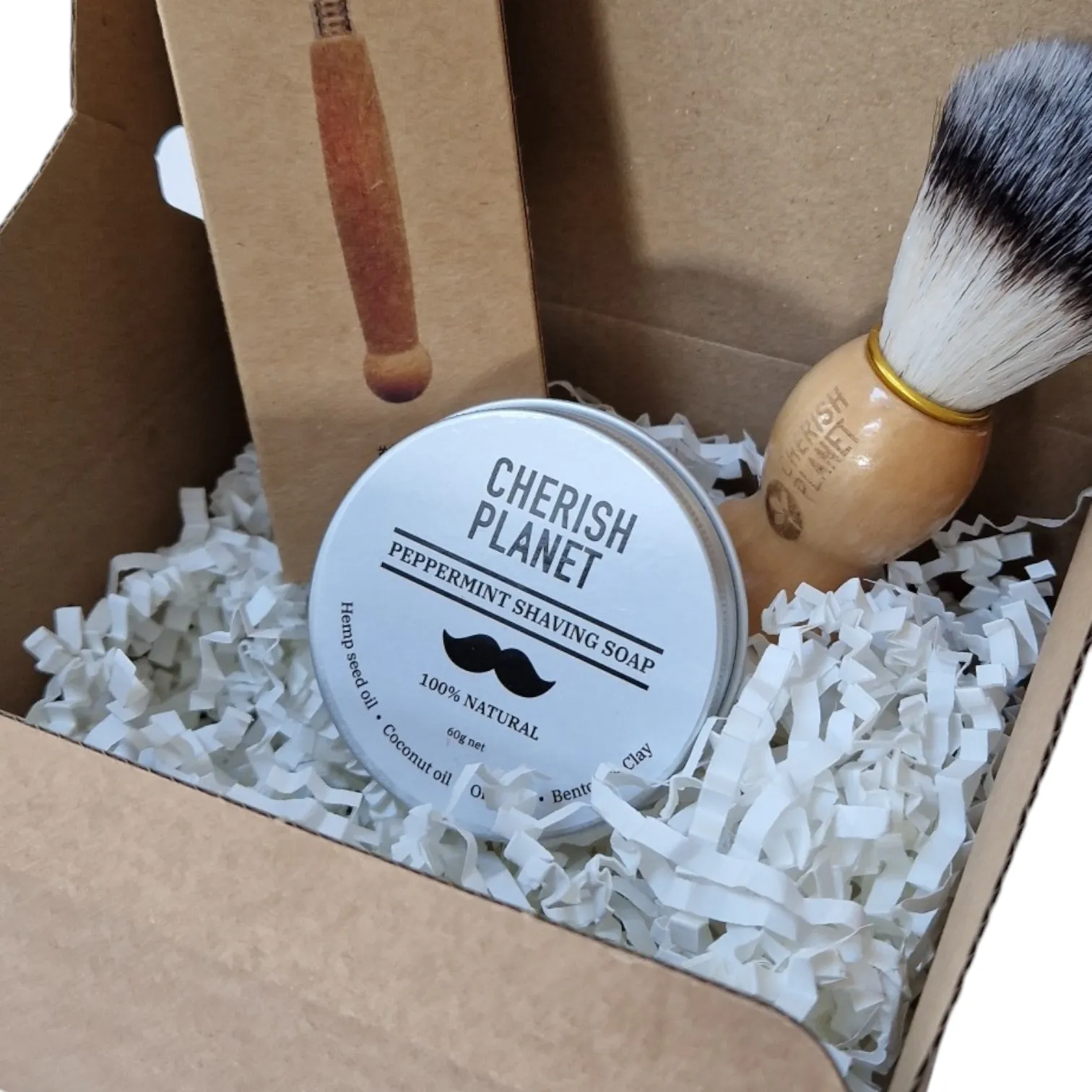 Bamboo Razor Shaving Kit Including Razor, Shaving Soap & Shaving Brush