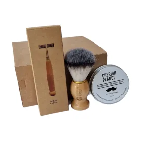 Bamboo Razor Shaving Kit Including Razor, Shaving Soap & Shaving Brush