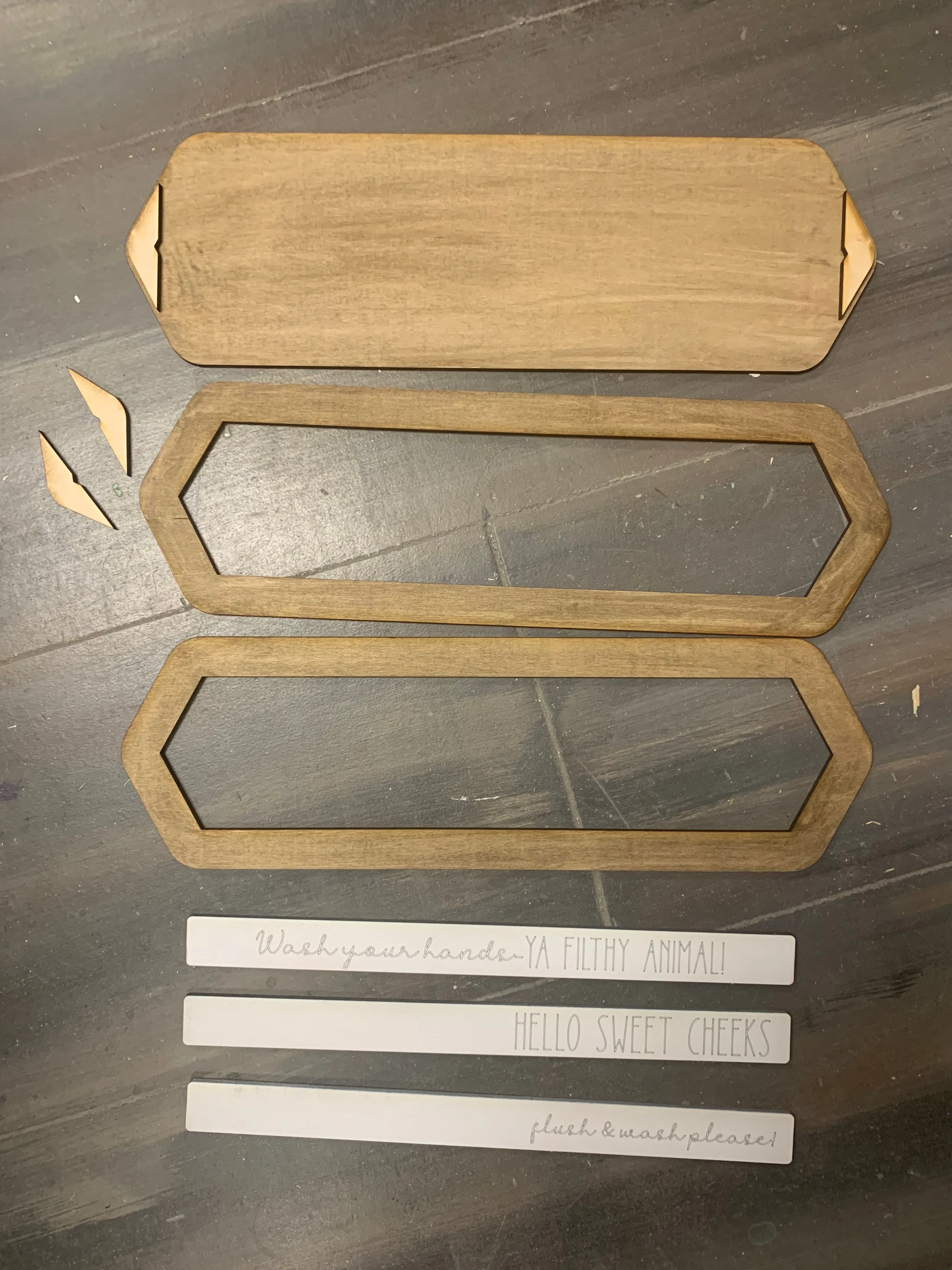 Bathroom Tray: SVG Digital File Glowforge Laser