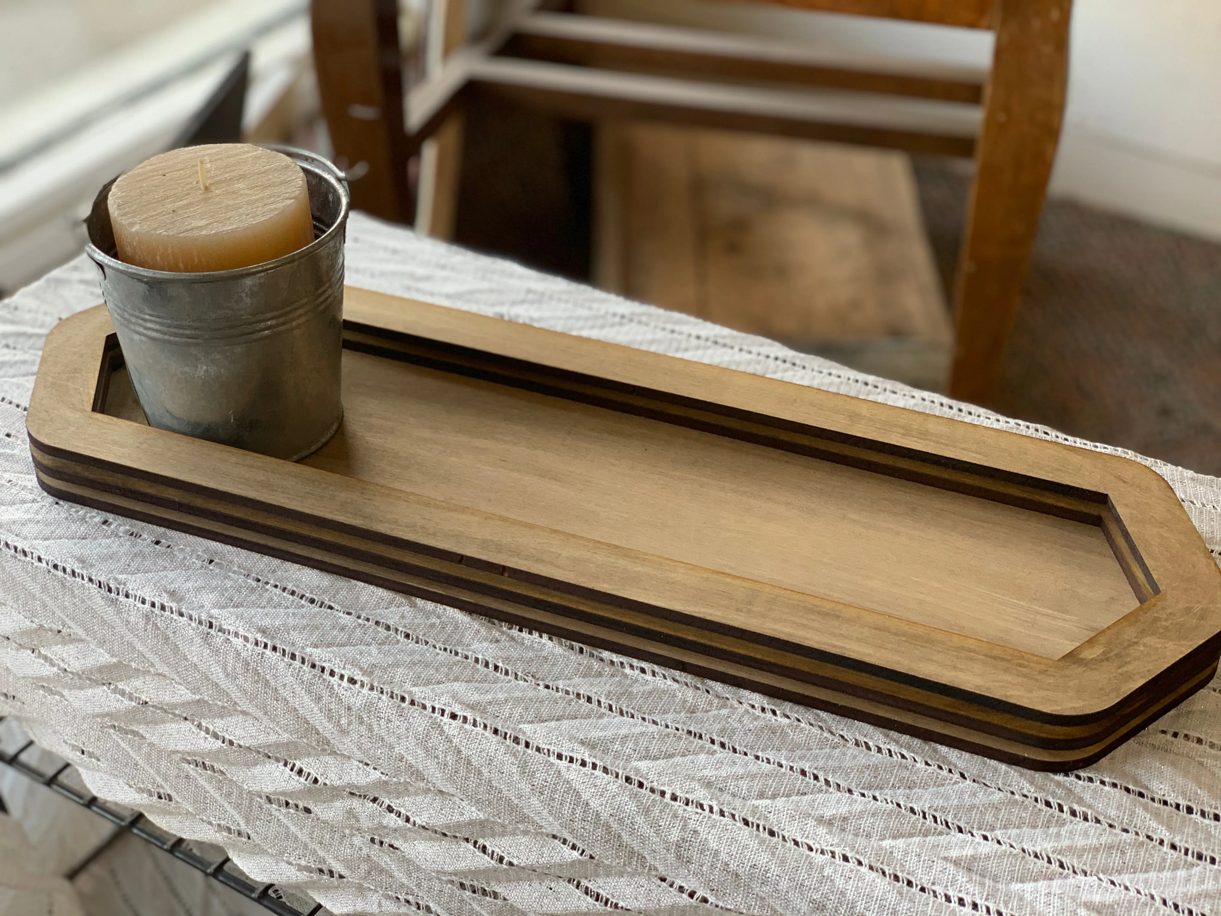 Bathroom Tray: SVG Digital File Glowforge Laser