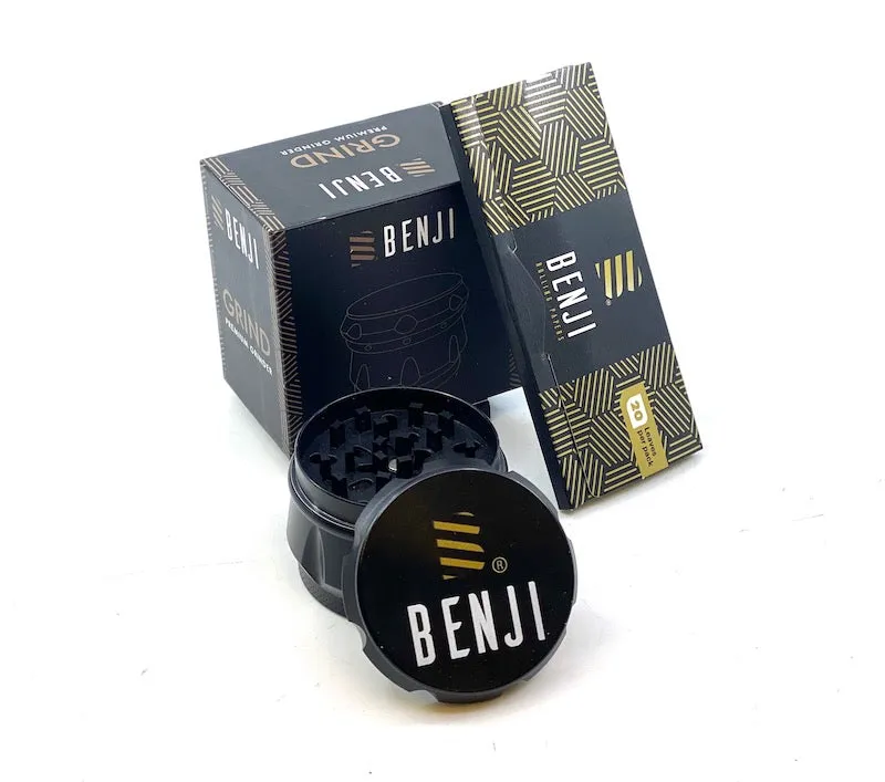 Benji Grind Aluminum Grinder   Booklet: Your Stairway to Smoking Heaven!