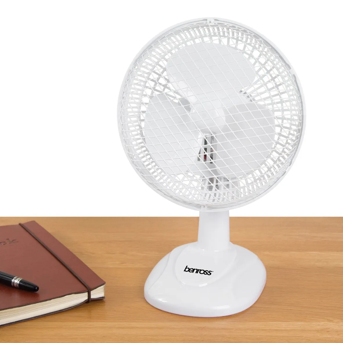 Benross 41240 2-In-1 Desk & Clip Fan 6 Inch, Clip To Any Surface, 20W, 2 Speeds