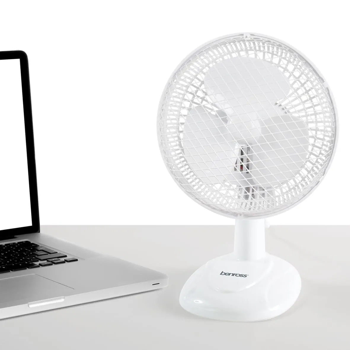 Benross 41240 2-In-1 Desk & Clip Fan 6 Inch, Clip To Any Surface, 20W, 2 Speeds