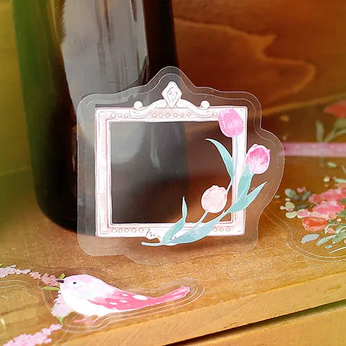 BGM Blooming Flower in a Bottle Sticker Flakes (Pink)