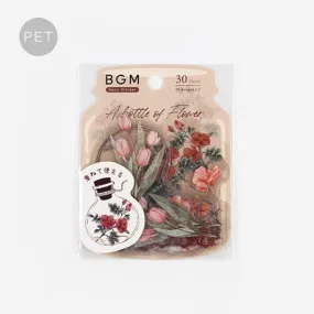 BGM Blooming Flower in a Bottle Sticker Flakes (Red)