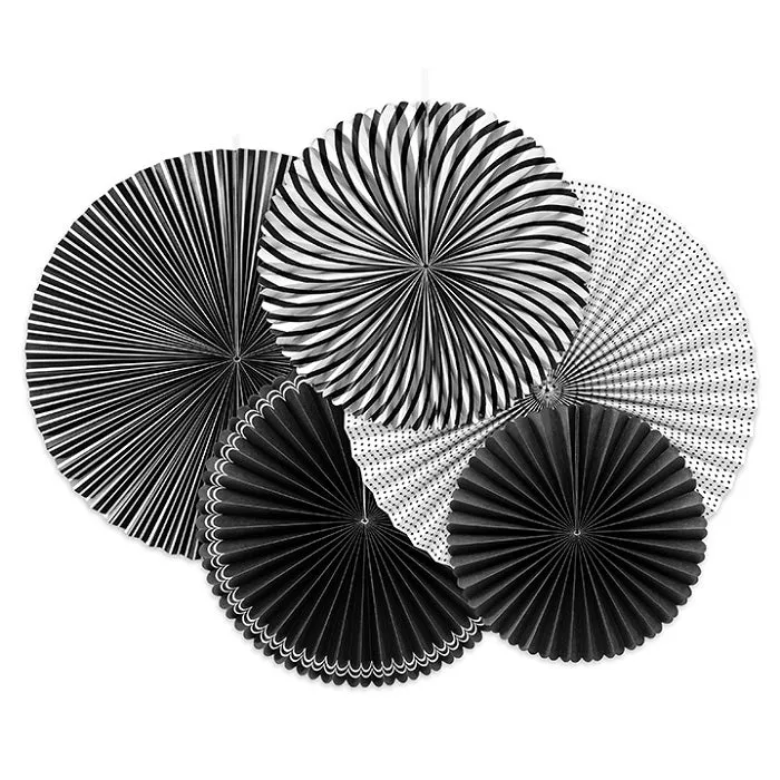 Black & White Fans (5 pack)