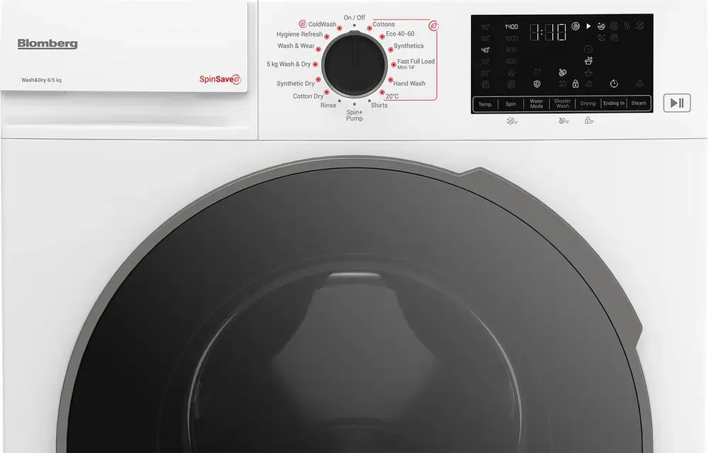 Blomberg LRF854311W 8kg/5kg 1400 Spin RecycledTub Washer Dryer, White