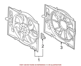 BMW Engine Cooling Fan Shroud 17427514560