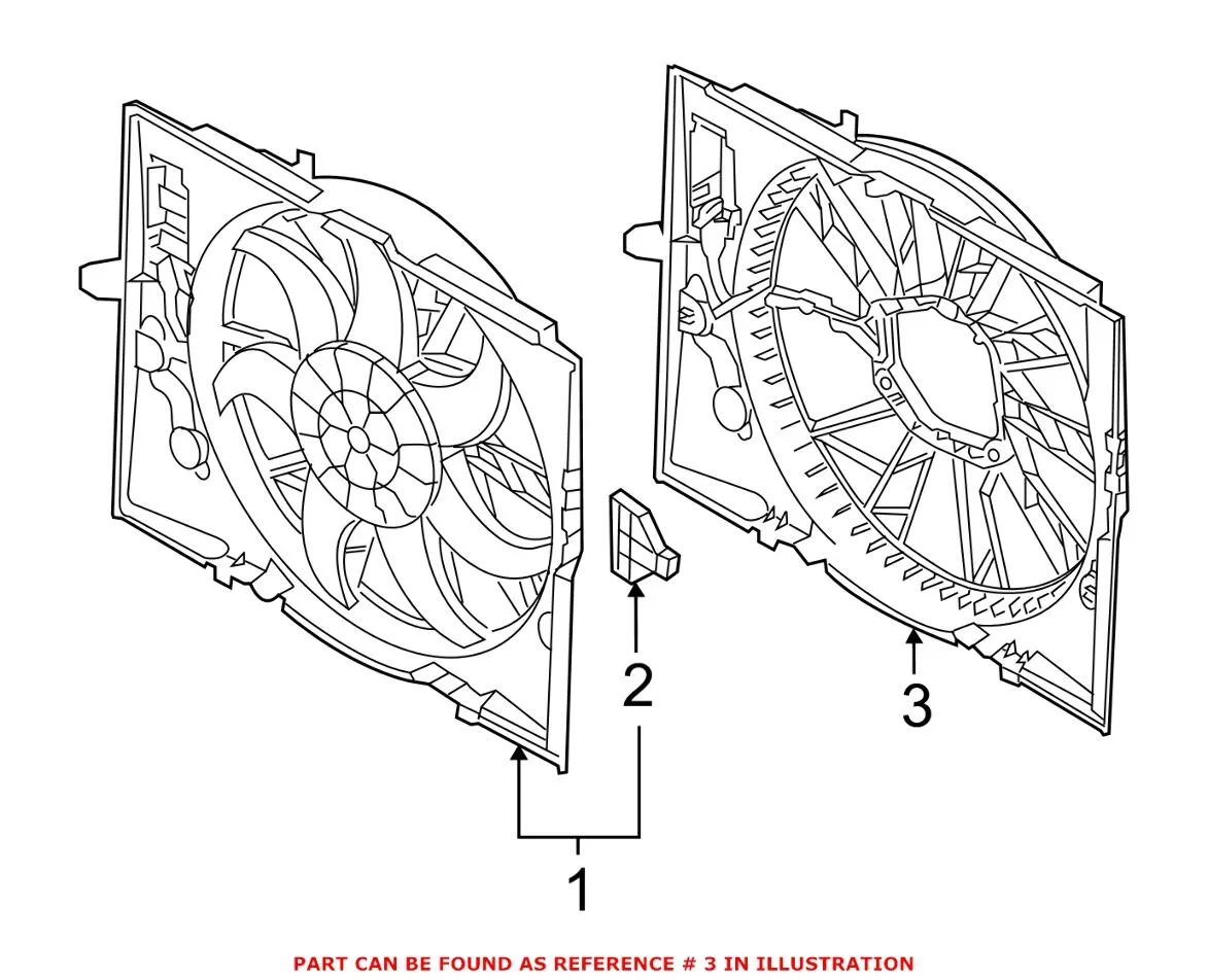 BMW Engine Cooling Fan Shroud 17427514560