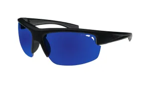 Bomber RG103BM REGGIE-BOMB MATTE BLK FRM / BLUE MIRROR PC SAFETY LENS / GRAY FOAM