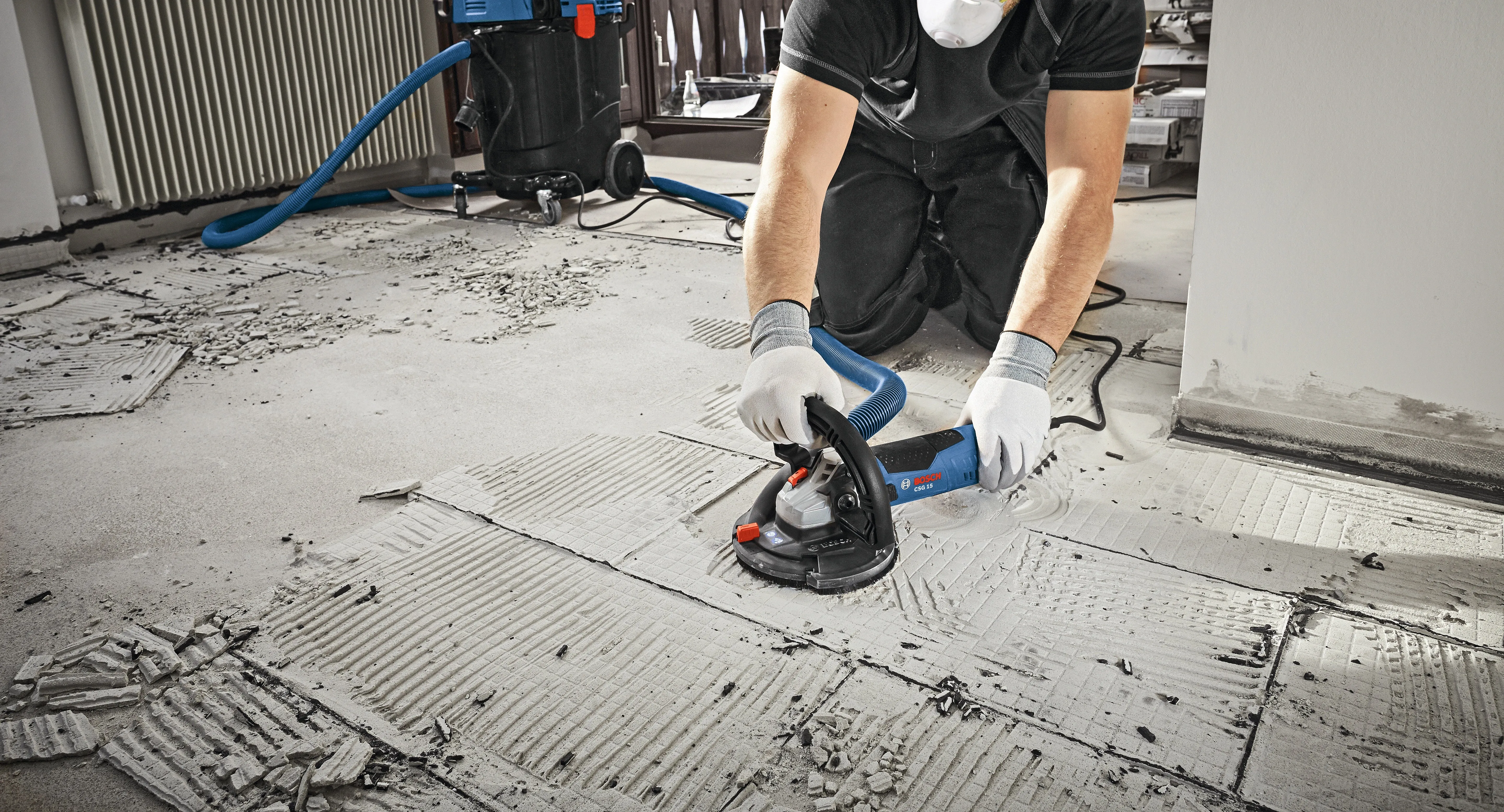 BOSCH CSG15 5 In. Concrete Surfacing Grinder with Dedicated Dust-Collection Shroud