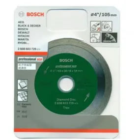 Bosch Diamond Cut Off Wheel 4" Continuous for Ceramic(2608603729)