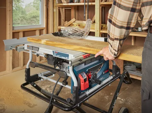 Bosch GTS15-10 10" Jobsite Table Saw with Gravity-Rise Wheeled Stand