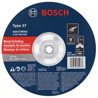 BOSCH GW27M901 9 In. 1/4 In. 5/8-11 In. Arbor Type 27 30 Grit Grinding Abrasive Wheel