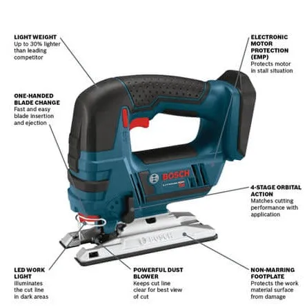 BOSCH JSH180B 18V Top-Handle Jig Saw (Bare Tool)